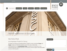 Tablet Screenshot of esco-park.de